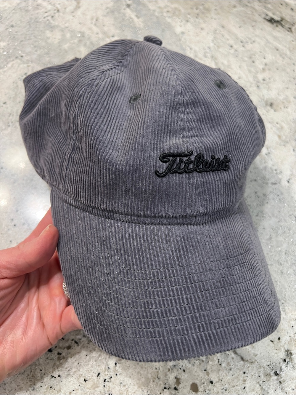 Titleist Men’s Grey Corduroy Embroidered Hat